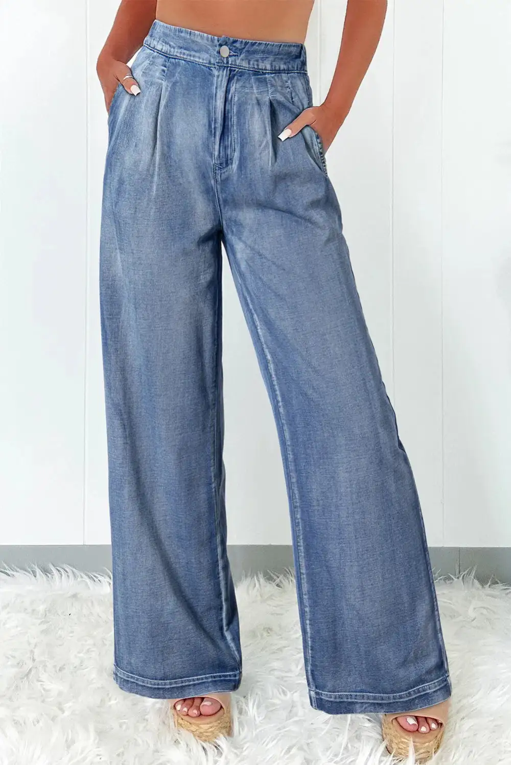 Wide Leg High Waist Dusk Acid Jeans