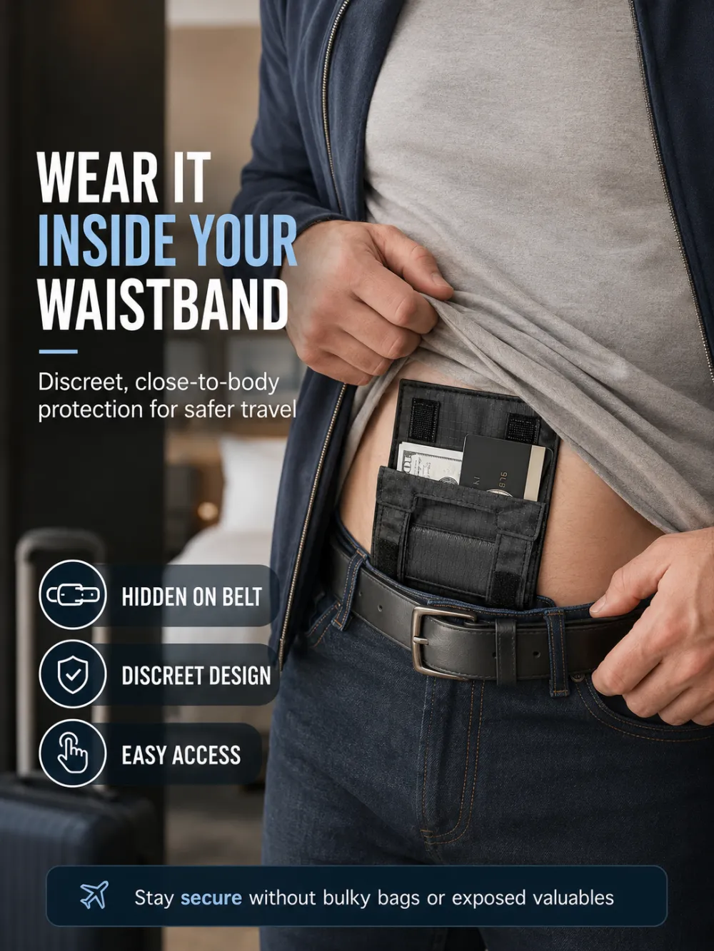 Coin Purse/ID Holder - Invisible and Anti-theft