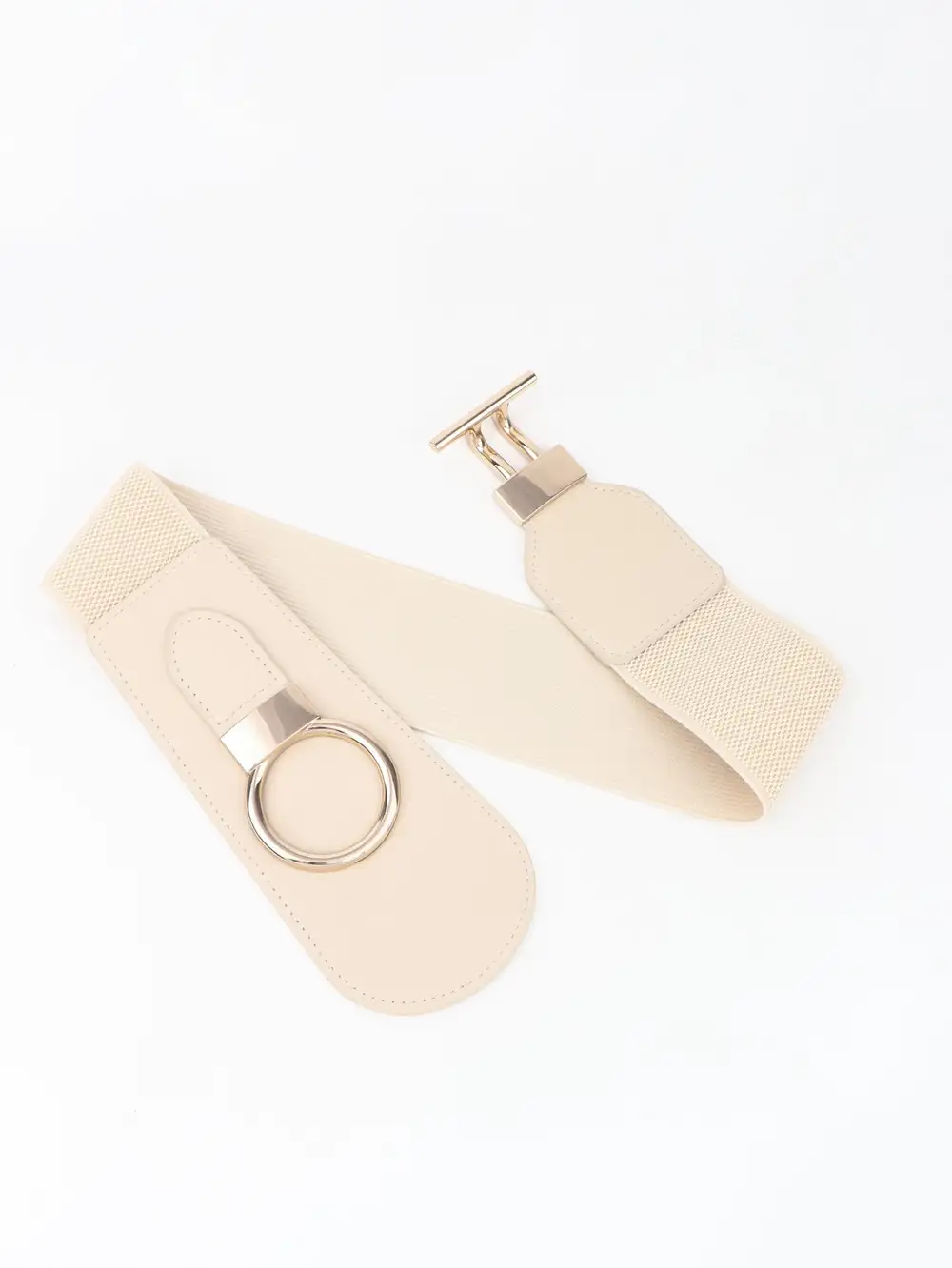 Wide Buckle Stretch Belt