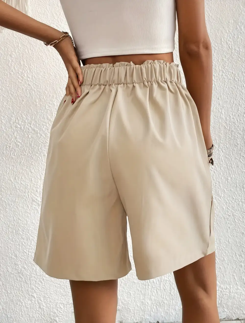High Waisted Cargo Shorts