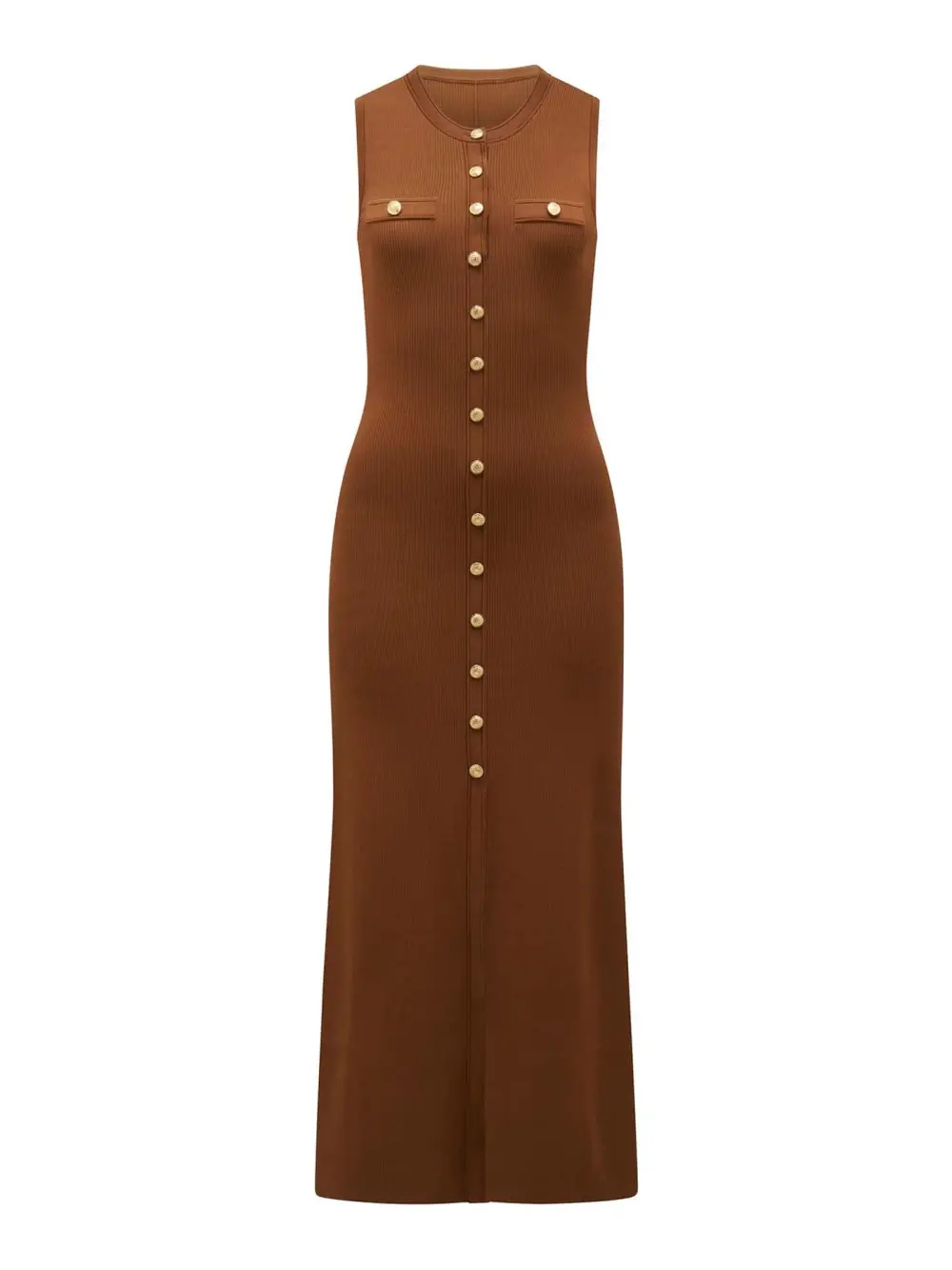 Button-Through Knit Dress