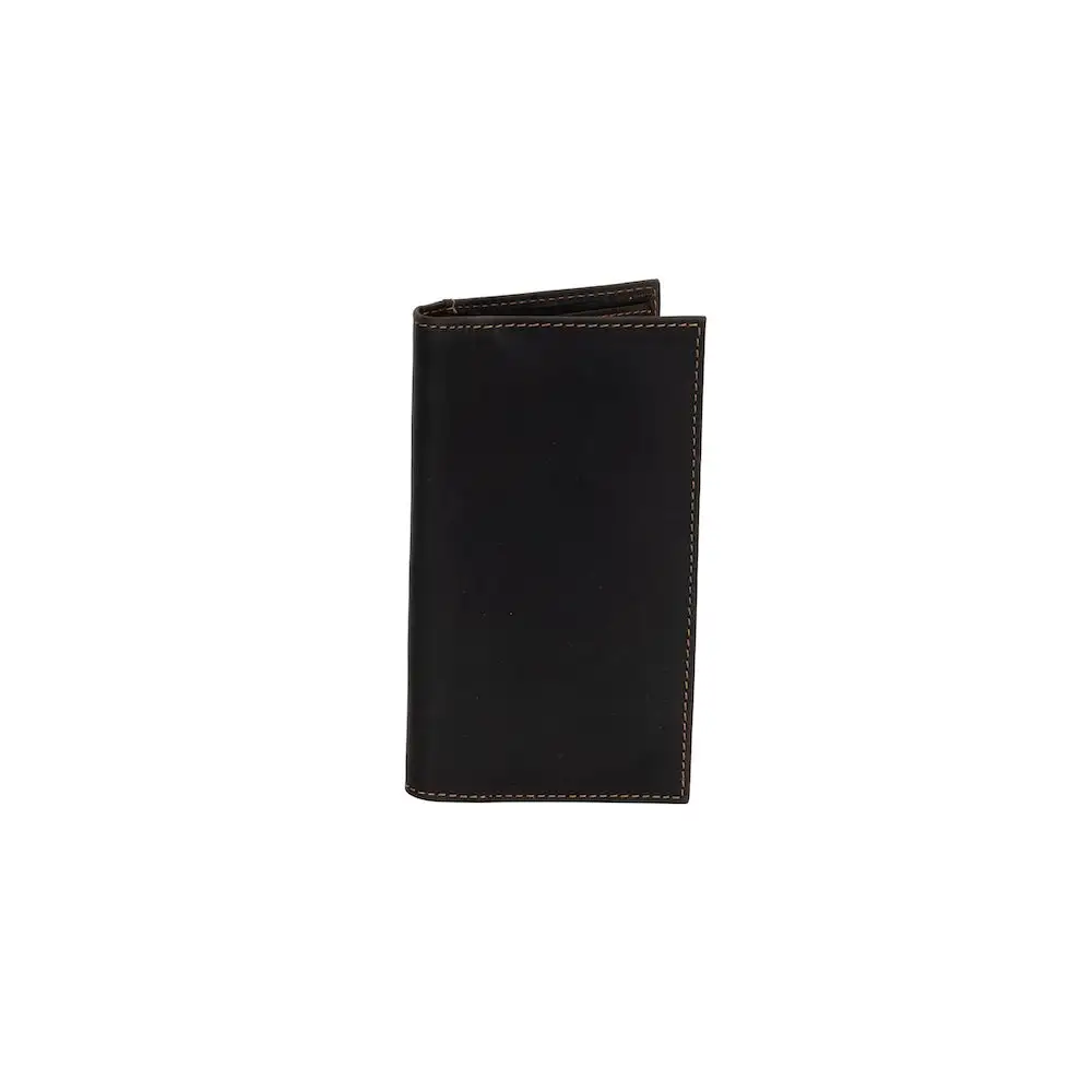 Long Checkbook Leather Wallet