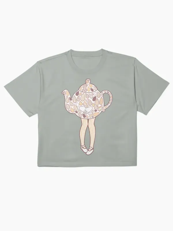 Teapot Printed Women's Short Sleeved T-Shirt
