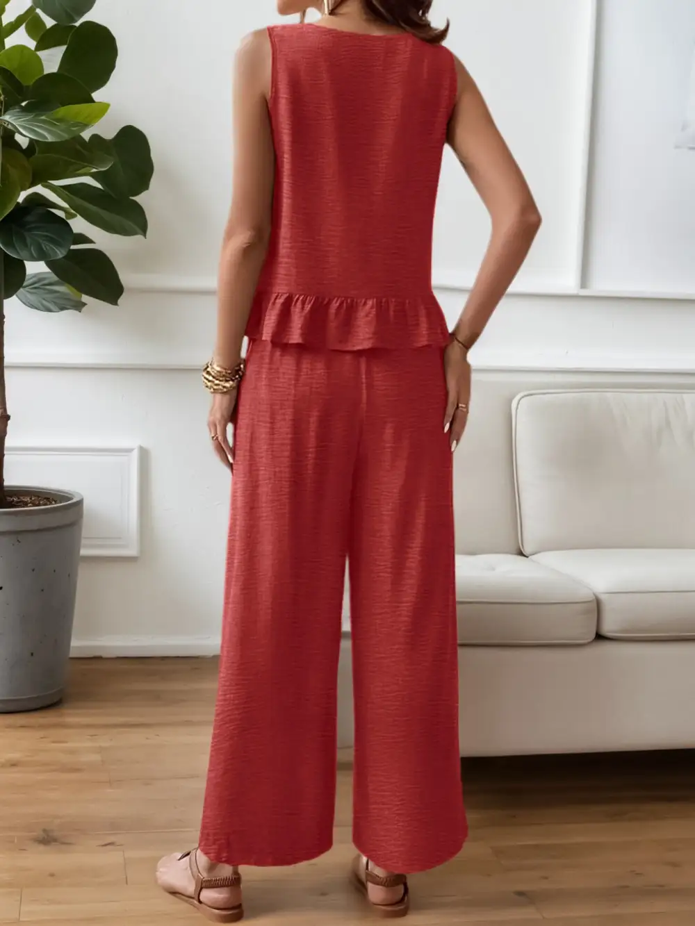 Ruffle Hem Jumpsuit