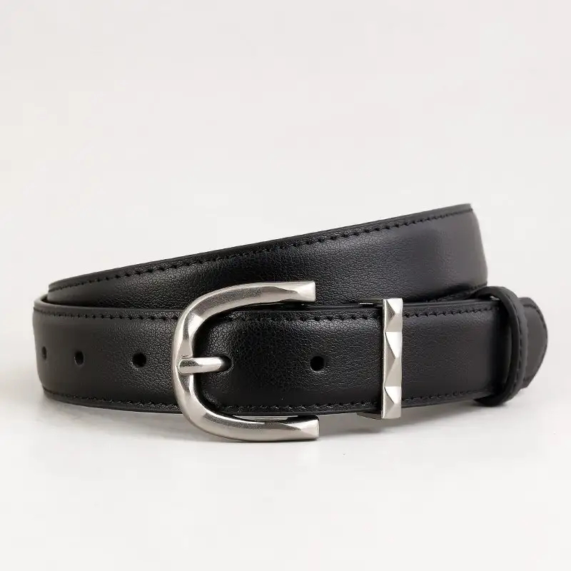 Simple Classic Leather Skinny Belt