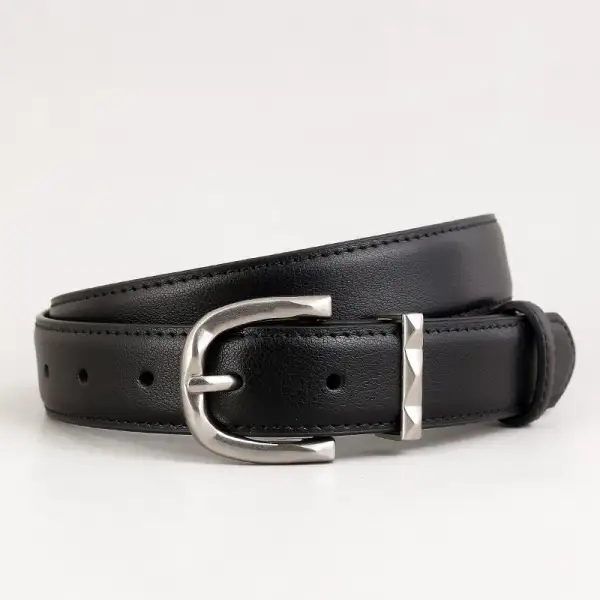 Simple Classic Leather Skinny Belt
