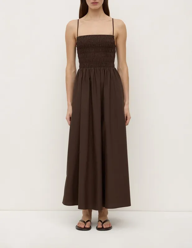 Ganache Ruched Cotton Dress