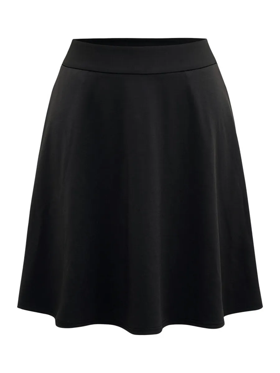 Black Elegant Umbrella Skirt Half Skirt