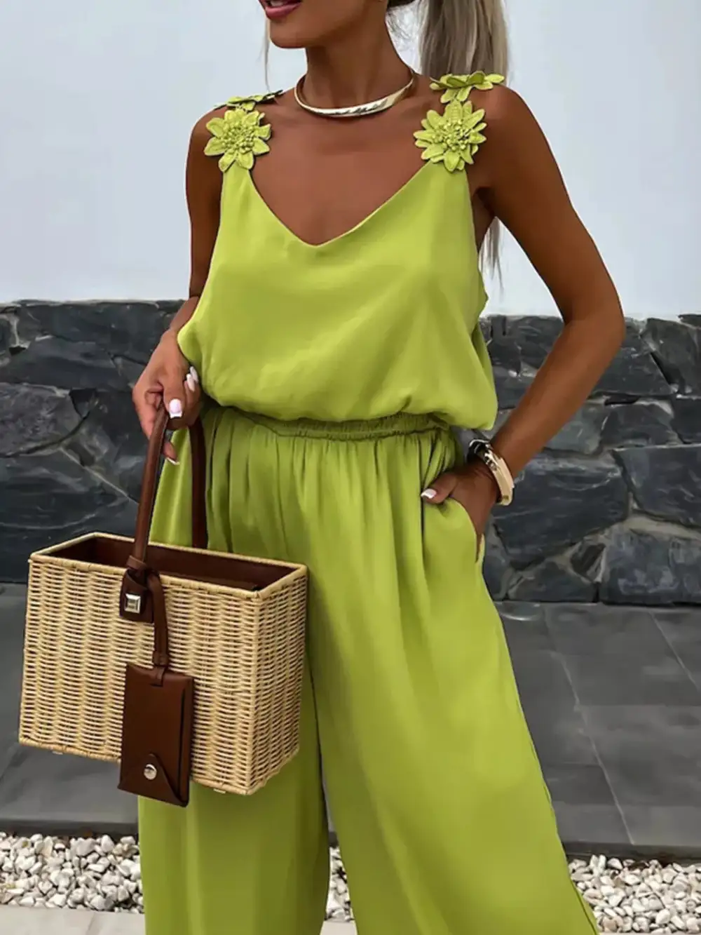 Everyday Floral Wide Leg Jumpsuit