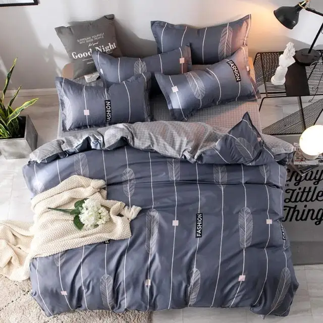 (Store Closing Sale) Duvet Cover Flat Bed Sheet Bedding Set