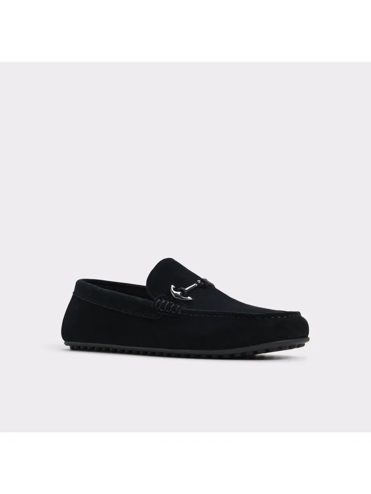 Black Retro Falt Bottom Leather Shoes