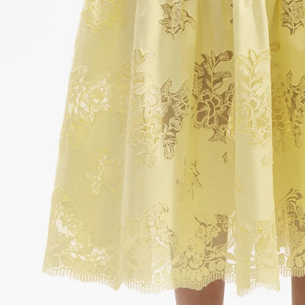 Yellow Cotton Midi Dress