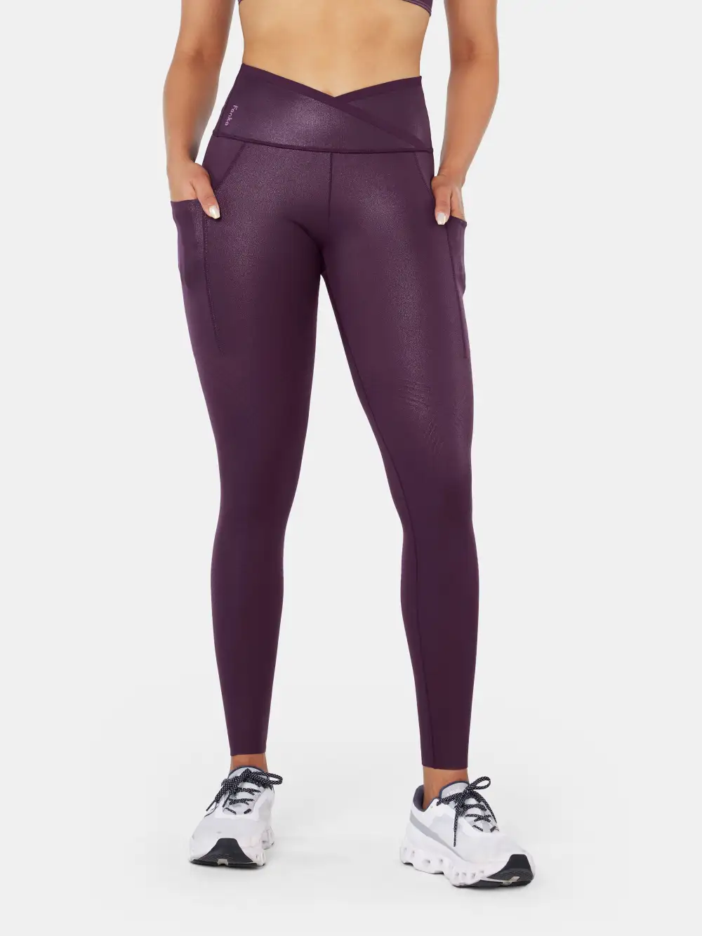 Body Sculpt Faux Leather Side Pocket Leggings