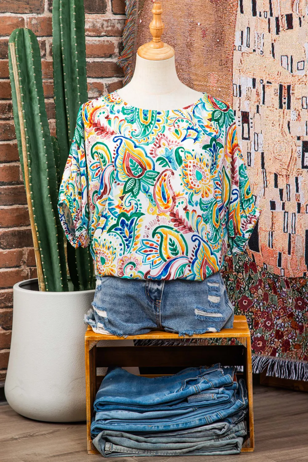 Airy Floral Puff Sleeve Blouse