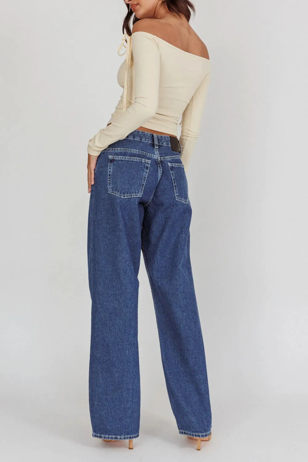 Cotton Loose Low Rise Jeans