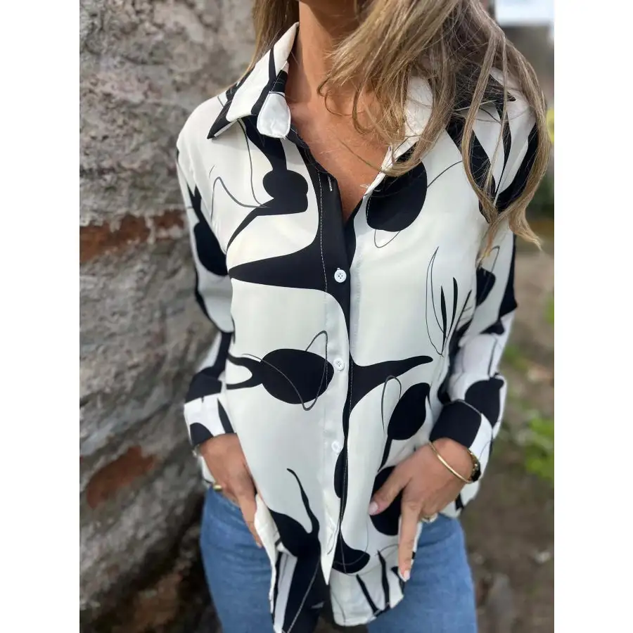 Retro Abstract Button Up Button Up Shirt