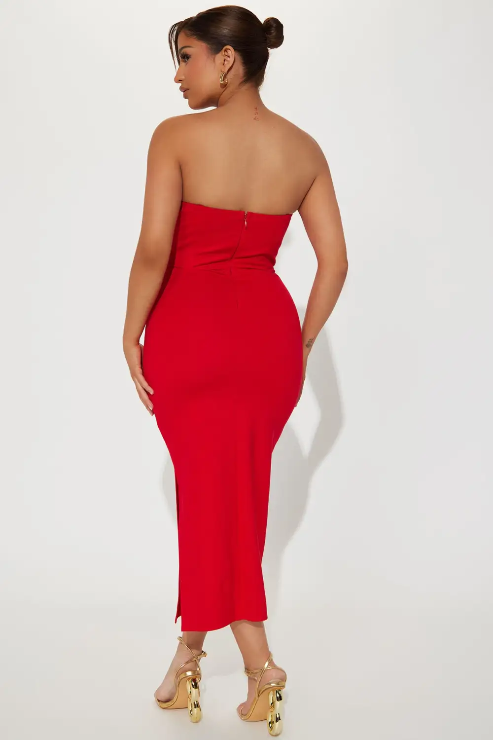 Karla Midi Dress - Red