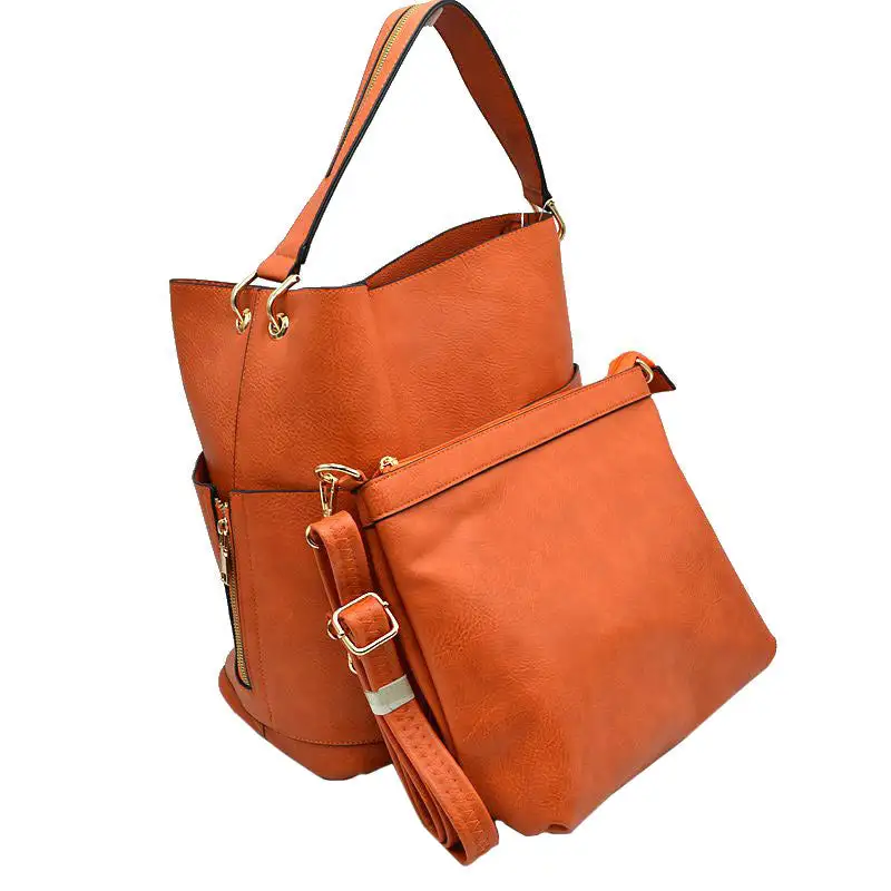 Pocket Bucket Satchel Bag