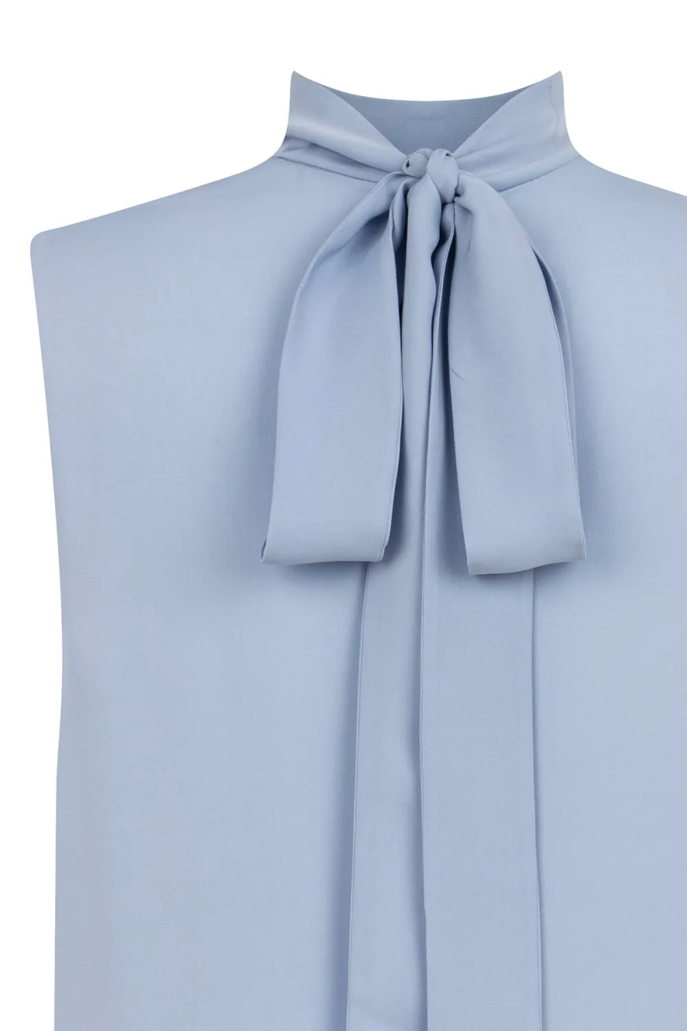 High Neck Blouse-Blue