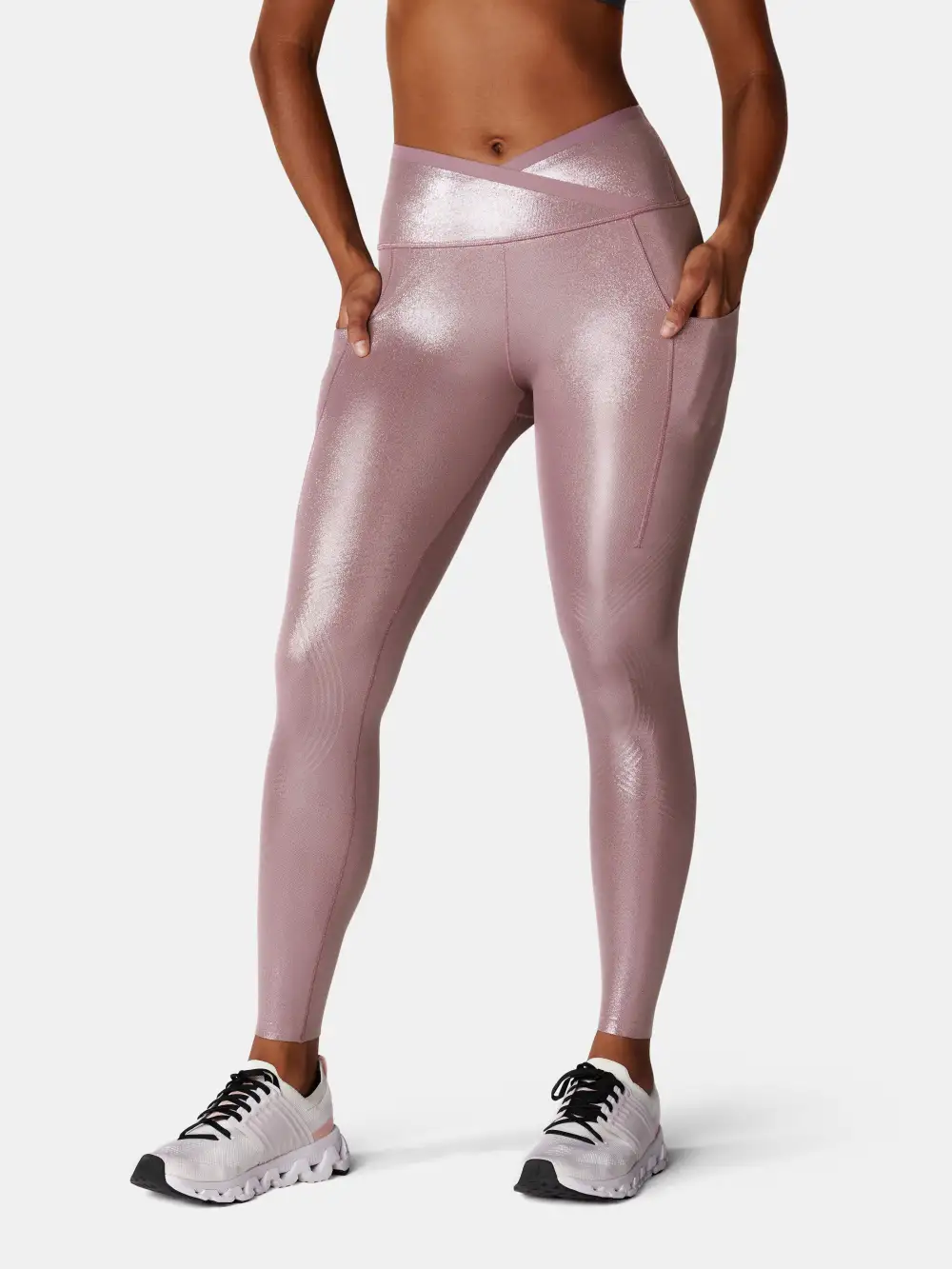 Body Sculpt Faux Leather Side Pocket Leggings