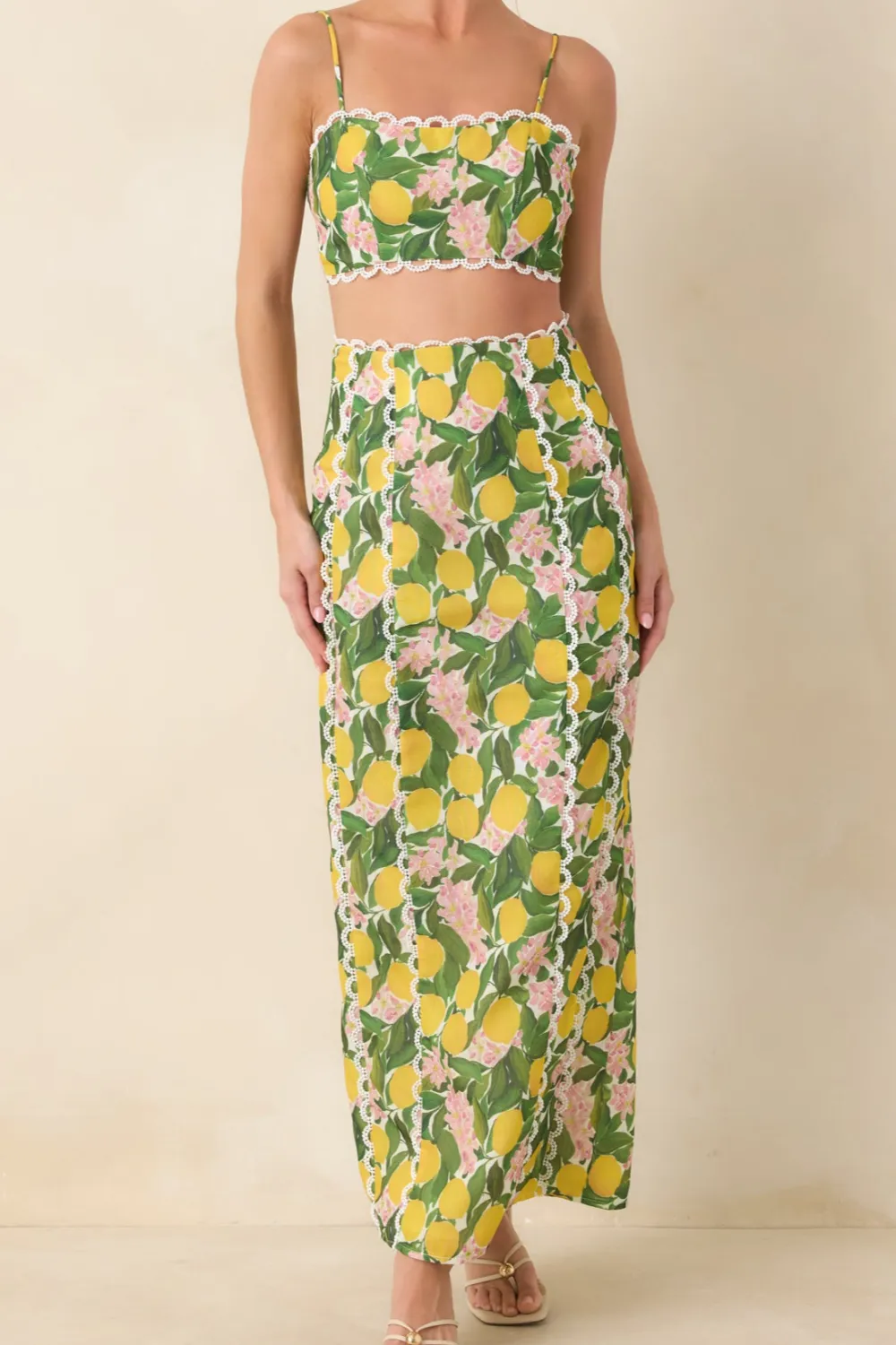In The Grove Multi Lemon Blossom Maxi Skirt
