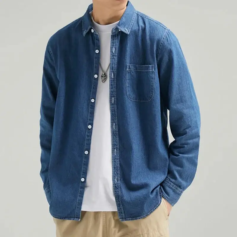 Washed Denim Western Shirt