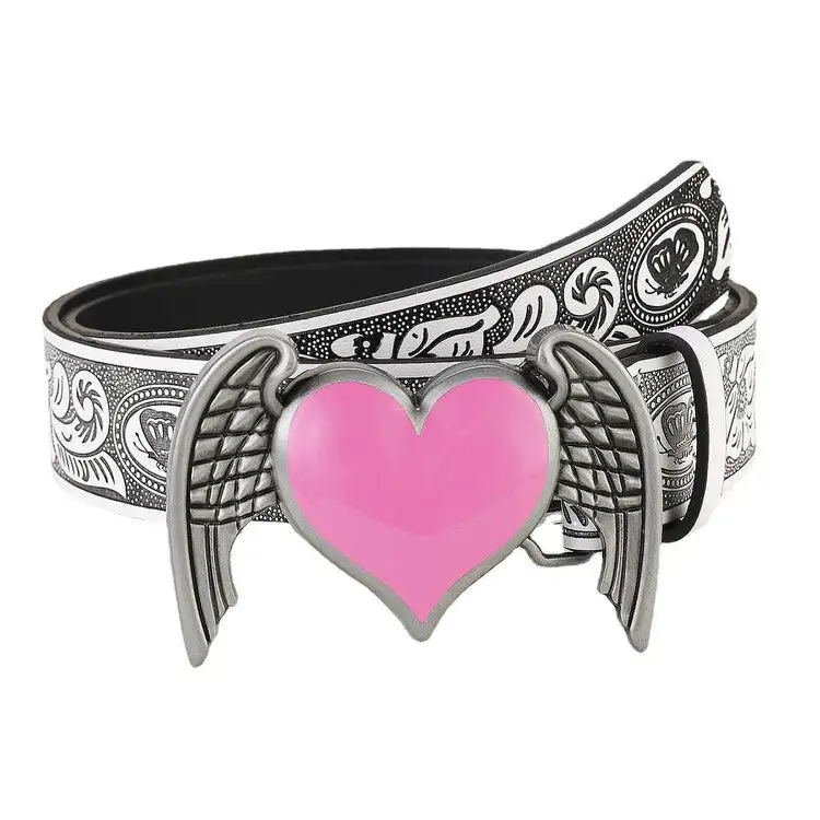 Aesthetic Angel Wings Heart Belt