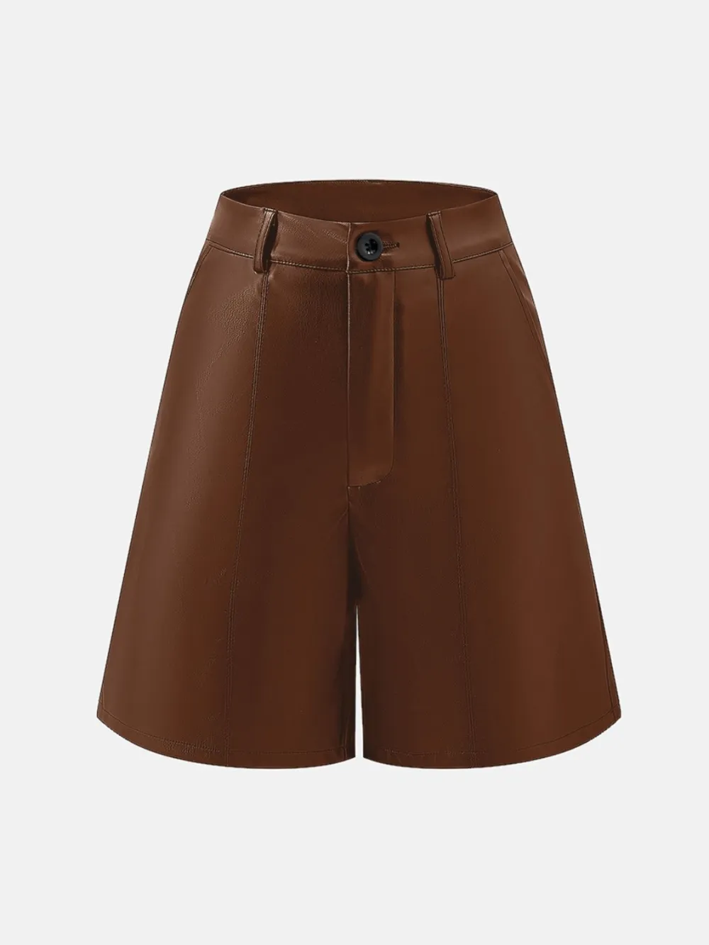 Leather High Rise Shorts