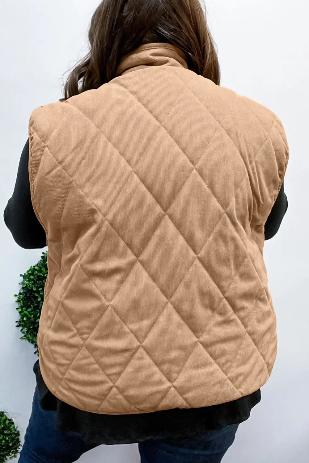 Camel Plus Size Quilted Cord