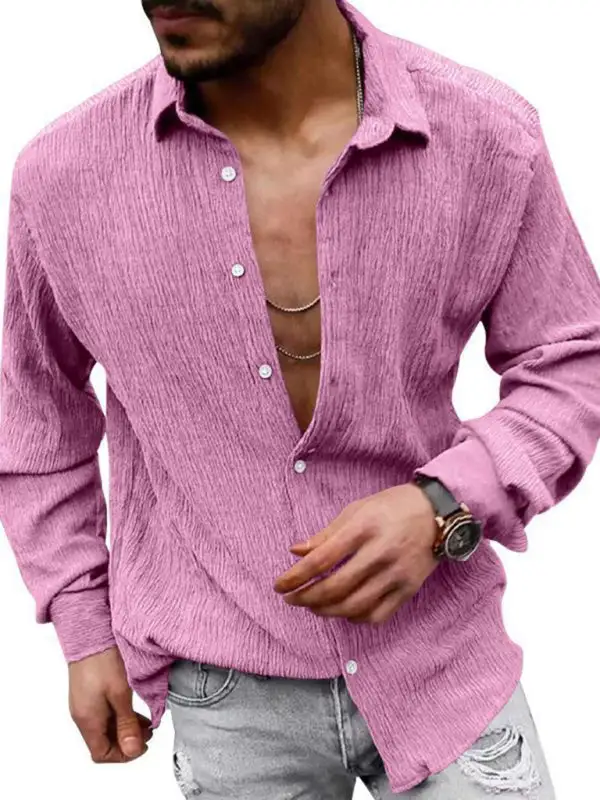 Lapel Collar Everyday Long Sleeve Shirt
