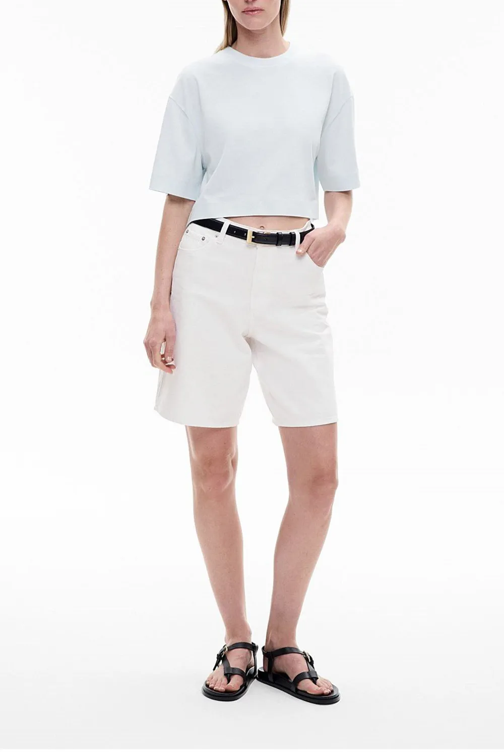 Black Short-Sleeved Casual T-Shirt