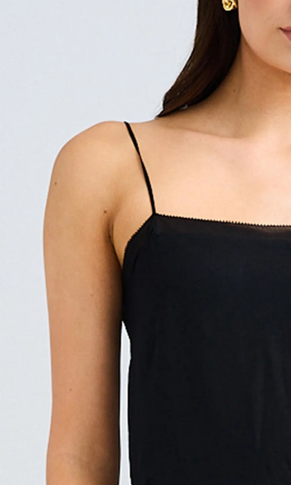 Pure Black Tight Tank Top