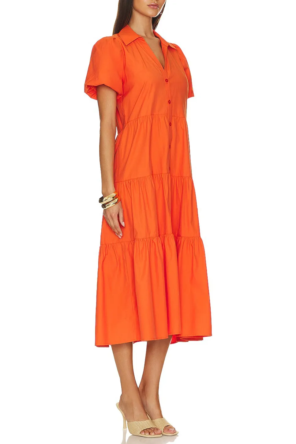 Orange Midi Dress