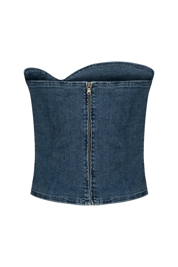 Casual Denim Bustier