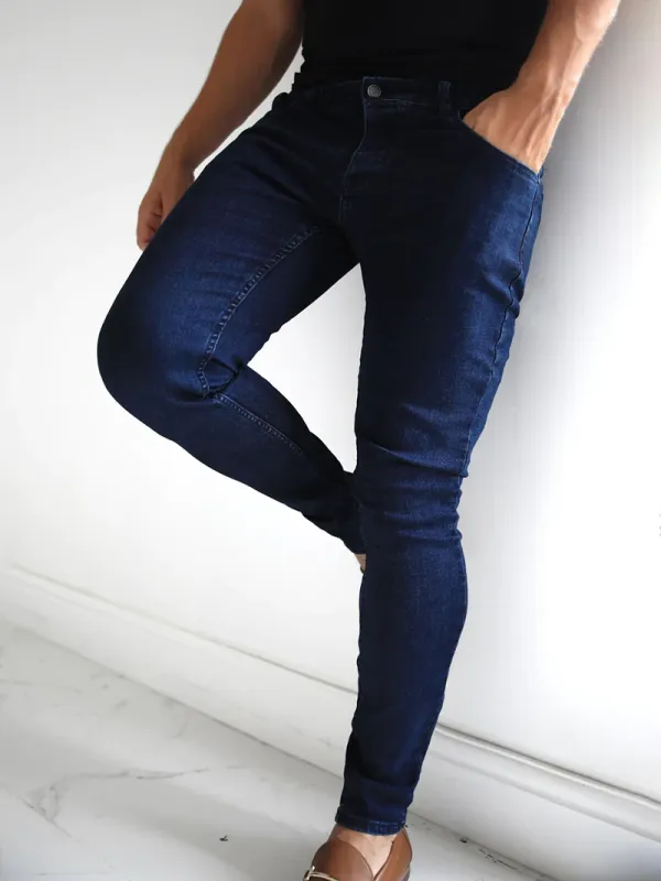 Men's Blue Stretch Twill Pants