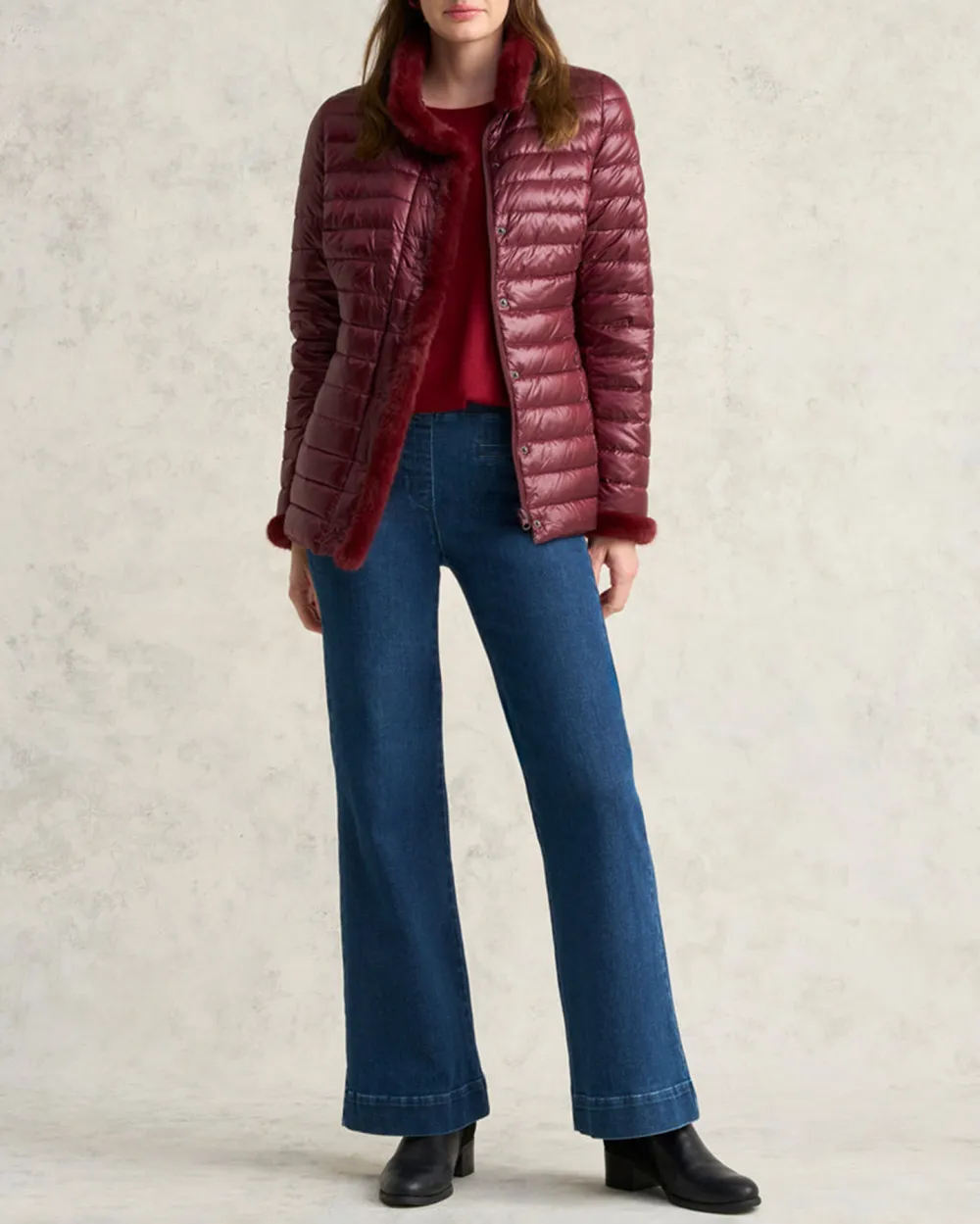 Faux Fur Trim Puffer