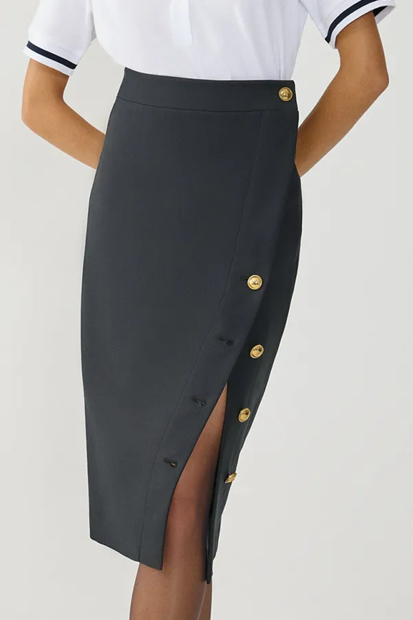 Midi Skirt-Black