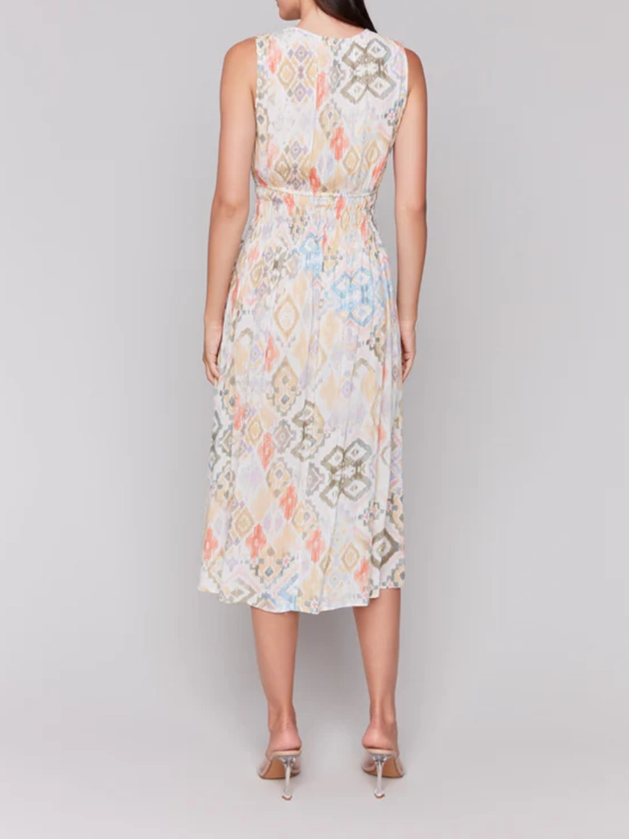 Fashionable And Elegant Design Sleeveless V-Neck Dress