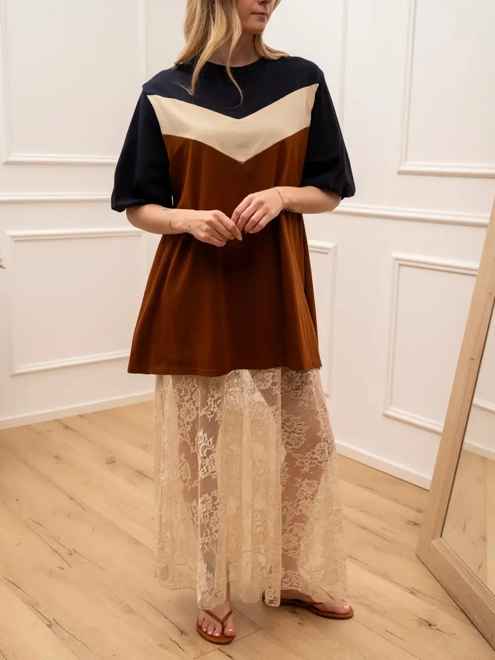 Flowing Midi Cotton Skirt