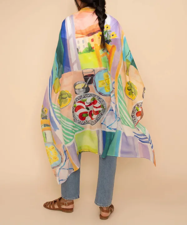 Multi Casual Style Oversized Square Scarf Wrap