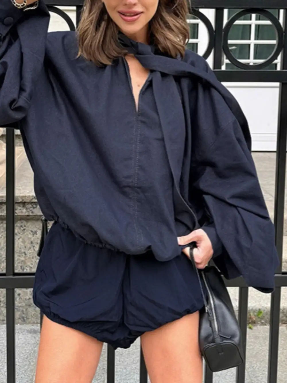 Everyday Denim Tie Jumpsuit