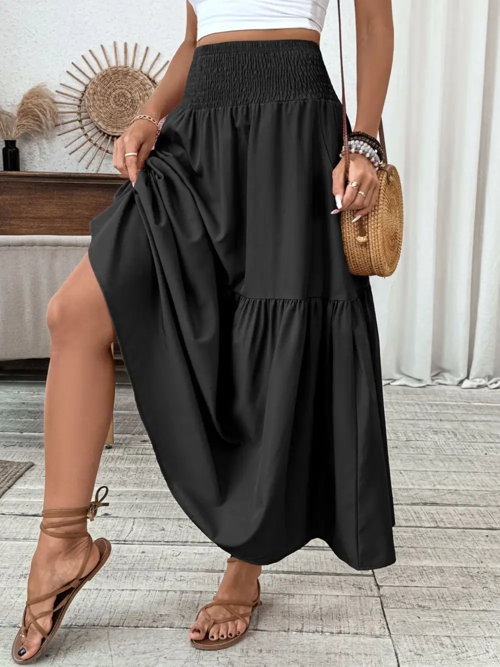 Tiered Smocked Skirt