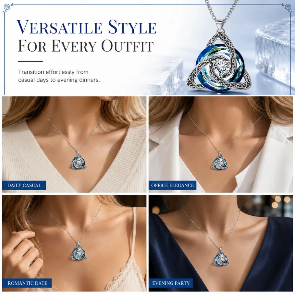 Witch Knot Zircon Necklace Light Luxury Niche High-End