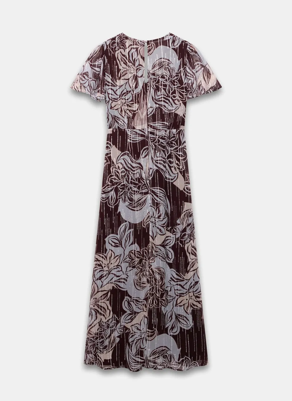 Casual Style Brown Floral Print Maxi Dress
