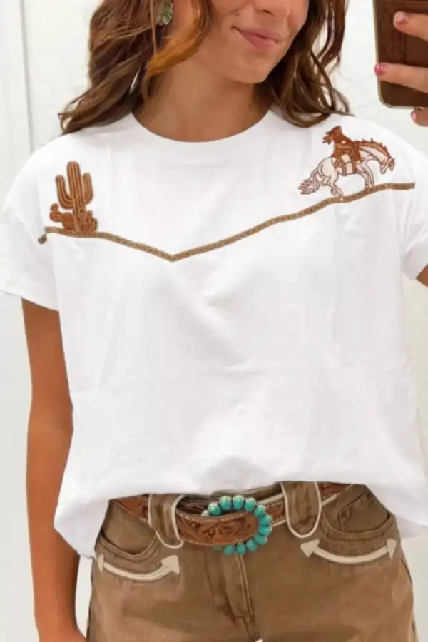 Western Embroidered Tee