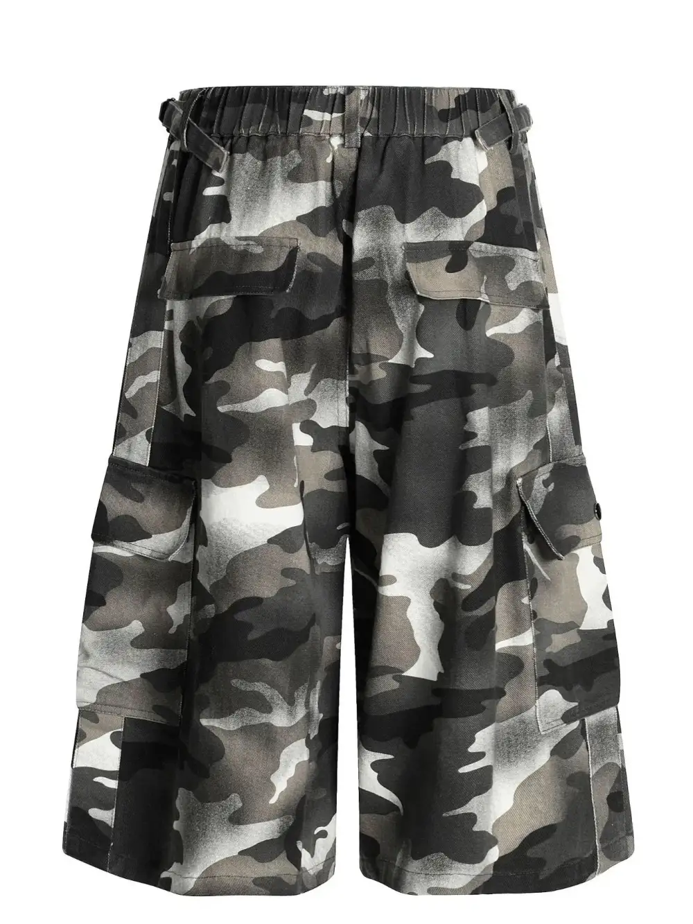 Drawstring Utility Cotton Blend Casual Shorts