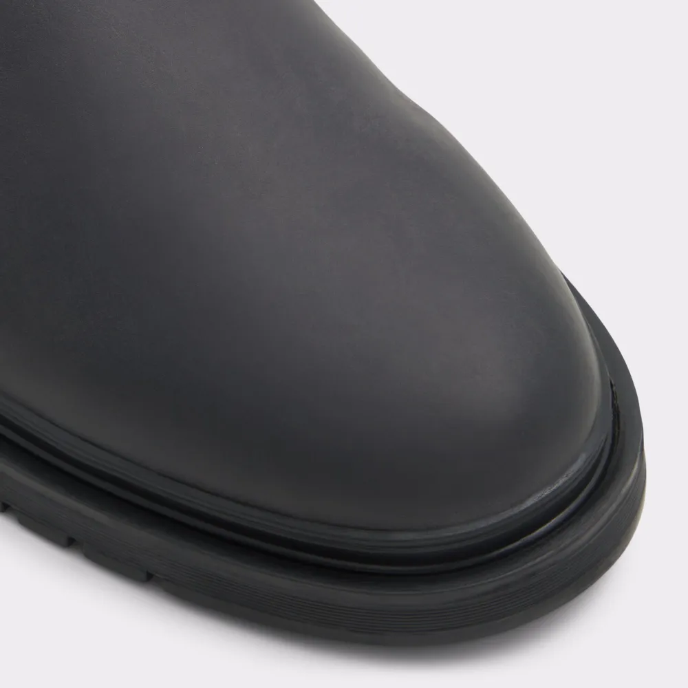 Black Low-Top Men's Motorcycle Ankle Boot
