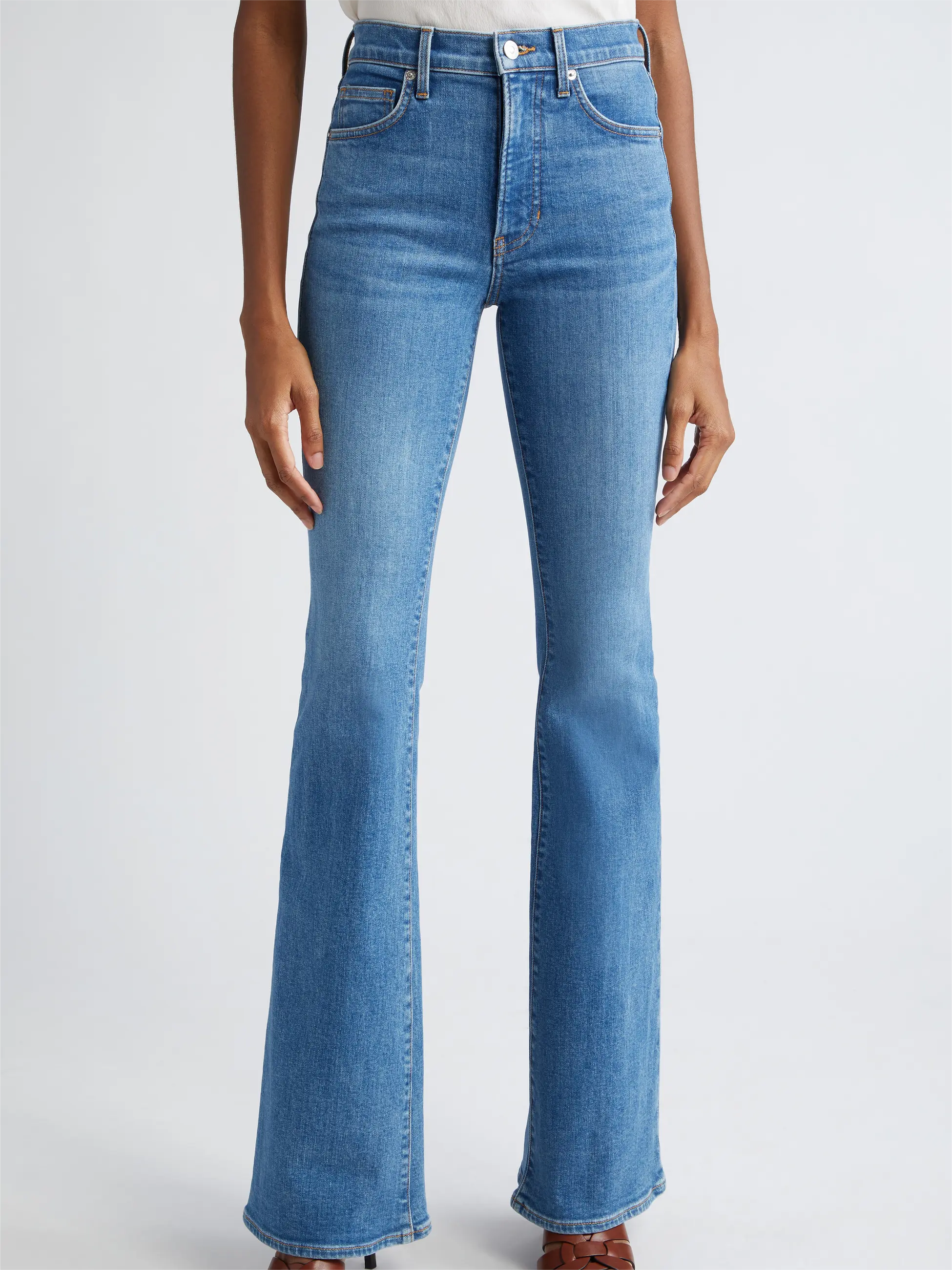 Side Chain Detail Straight Leg Jeans