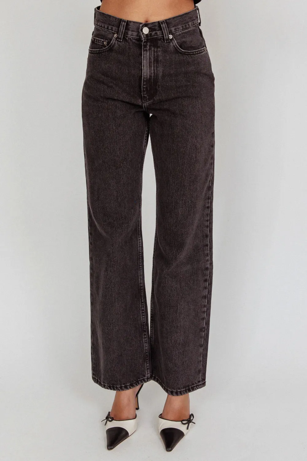 Basic Cotton Breathable High Waist Loose Jeans