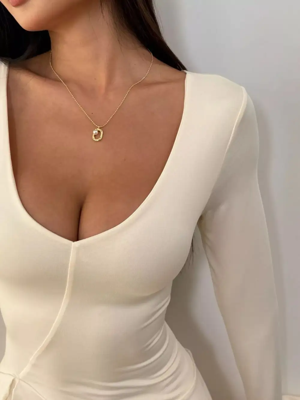 Textured Detail Ruffle Mini Dress